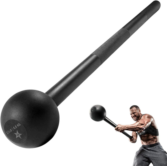Elevate Your Strength Training with Our Versatile 15lb Steel Mace Bell – Perfect for Full Body Workouts, Shoulder Mobility, and Grip Strength!